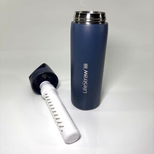 Lifestraw Go Series Stainless Steel Blue Filter Aegean Sea 18 oz Hiking Camping